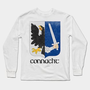 Connacht  / Irish Vintage Style Crest Coat Of Arms Design Long Sleeve T-Shirt